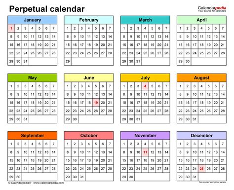 Perpetual calendar 